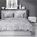 Pościel satynowa 140x200 Kwiaty lotosu szara 4818 B Home Satin 58 Pościel satynowa 140x200 Kwiaty lotosu szara 4818 B Home Satin 58