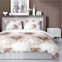 Pościel satynowa 160x200 Biała w beżowe kwiaty 4817 B Home Satin 58 Pościel satynowa 160x200 Biała w beżowe kwiaty 4817 B Home Satin 58