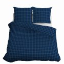 Pościel satynowa 160x200 Granatowa krata 4812 A Home Satin 58 Pościel satynowa 160x200 Granatowa krata 4812 A Home Satin 58