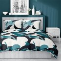 Pościel satynowa 160x200 turkusowa ciemna geometria 4199 A Home Satin 08 Pościel satynowa 160x200 turkusowa ciemna geometria 4199 A Home Satin 08