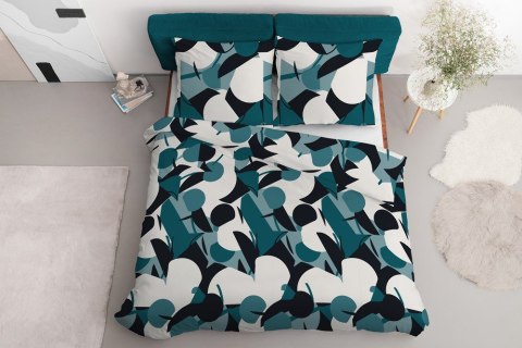 Pościel satynowa 160x200 turkusowa ciemna geometria 4199 A Home Satin 08 Pościel satynowa 160x200 turkusowa ciemna geometria 4199 A Home Satin 08