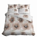 Pościel satynowa 180x200 Biała w beżowe kwiaty 4817 B Home Satin 58 Pościel satynowa 180x200 Biała w beżowe kwiaty 4817 B Home Satin 58