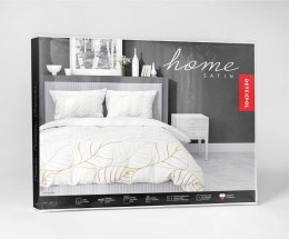 Pościel satynowa 180x200 Biała złote liście 4815 B Home Satin 58