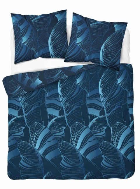 Pościel satynowa 180x200 Liście granatowa 4813 A Home Satin 58 Pościel satynowa 180x200 Liście granatowa 4813 A Home Satin 58