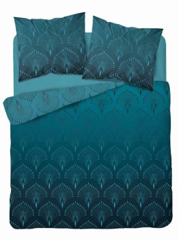 Pościel satynowa 180x200 Pawie ogony turkusowa 4814 A Home Satin 58