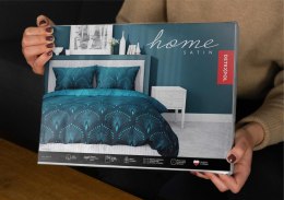 Pościel satynowa 180x200 Pawie ogony turkusowa 4814 A Home Satin 58