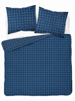 Pościel satynowa 220x200 Granatowa krata 4812 A Home Satin 58