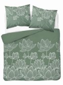 Pościel satynowa 220x200 Kwiaty lotosu zielona 4818 A Home Satin 58 Pościel satynowa 220x200 Kwiaty lotosu zielona 4818 A Home Satin 58