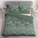 Pościel satynowa 220x200 Kwiaty lotosu zielona 4818 A Home Satin 58 Pościel satynowa 220x200 Kwiaty lotosu zielona 4818 A Home Satin 58
