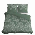 Pościel satynowa 220x200 Kwiaty lotosu zielona 4818 A Home Satin 58 Pościel satynowa 220x200 Kwiaty lotosu zielona 4818 A Home Satin 58