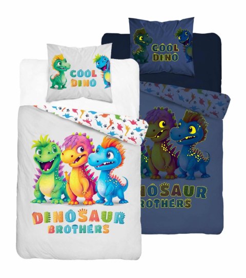 Pościel świecąca w ciemności 160x200 4761 A Dinozaur szara Fluo 50 Pościel świecąca w ciemności 160x200 4761 A Dinozaur szara Fluo 50