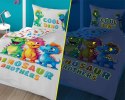Pościel świecąca w ciemności 160x200 4761 A Dinozaur szara Fluo 50 Pościel świecąca w ciemności 160x200 4761 A Dinozaur szara Fluo 50