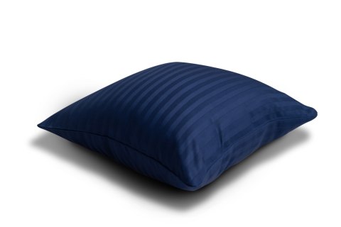 Poszewka adamaszkowa 40x40 granatowa 47 jednobarwna paski 1cm Matex Poszewka adamaszkowa 40x40 granatowa 47 jednobarwna paski 1cm Matex