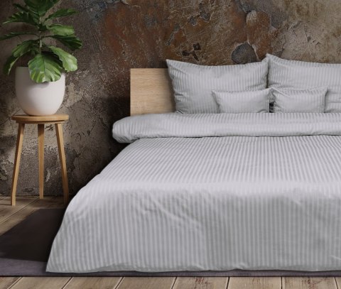Poszewka adamaszkowa 40x40 szara 42 jednobarwna paski 1cm Matex Poszewka adamaszkowa 40x40 szara 42 jednobarwna paski 1cm Matex