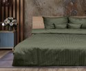 Poszewka adamaszkowa 40x40 zielona oliwkowa 35 jednobarwna paski 1cm Matex Poszewka adamaszkowa 40x40 zielona oliwkowa 35 jednobarwna paski 1cm Matex