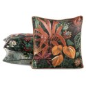 Poszewka dekoracyjna 45x45 Velvet 104 czarna pomarańczoea ze wzorem kwiatowym welurowa Eurofirany Poszewka dekoracyjna 45x45 Velvet 104 czarna pomarańczoea ze wzorem kwiatowym welurowa Eurofirany