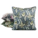 Poszewka dekoracyjna 45x45 Velvet 107 grantowa zielona ze wzorem kwiatowym welurowa Eurofirany Poszewka dekoracyjna 45x45 Velvet 107 grantowa zielona ze wzorem kwiatowym welurowa Eurofirany