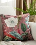 Poszewka dekoracyjna 45x45 Velvet 109 różowa ze wzorem kwiatowym welurowa Eurofirany Poszewka dekoracyjna 45x45 Velvet 109 różowa ze wzorem kwiatowym welurowa Eurofirany