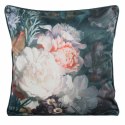 Poszewka dekoracyjna 45x45 Velvet 111 zielona kremowa ze wzorem kwiatowym welurowa Eurofirany Poszewka dekoracyjna 45x45 Velvet 111 zielona kremowa ze wzorem kwiatowym welurowa Eurofirany