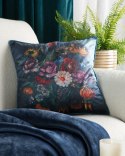 Poszewka dekoracyjna 45x45 Velvet 112 granatowa ze wzorem kwiatowym welurowa Eurofirany Poszewka dekoracyjna 45x45 Velvet 112 granatowa ze wzorem kwiatowym welurowa Eurofirany