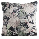 Poszewka dekoracyjna 45x45 Velvet 114 czarna beżowa ze wzorem kwiatowym welurowa Eurofirany Poszewka dekoracyjna 45x45 Velvet 114 czarna beżowa ze wzorem kwiatowym welurowa Eurofirany