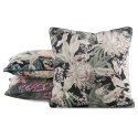 Poszewka dekoracyjna 45x45 Velvet 114 czarna beżowa ze wzorem kwiatowym welurowa Eurofirany Poszewka dekoracyjna 45x45 Velvet 114 czarna beżowa ze wzorem kwiatowym welurowa Eurofirany