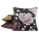 Poszewka dekoracyjna 45x45 Velvet 116 czarna fioletowa ze wzorem kwiatowym welurowa Eurofirany Poszewka dekoracyjna 45x45 Velvet 116 czarna fioletowa ze wzorem kwiatowym welurowa Eurofirany