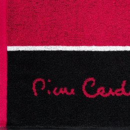 Ręcznik Luca 70x140 czerwony czarny frotte 450g/m2 Pierre Cardin