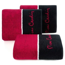 Ręcznik Luca 70x140 czerwony czarny frotte 450g/m2 Pierre Cardin