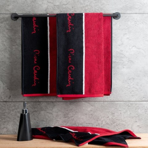 Ręcznik Luca 70x140 czerwony czarny frotte 450g/m2 Pierre Cardin Ręcznik Luca 70x140 czerwony czarny frotte 450g/m2 Pierre Cardin