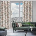 Zasłona 140x250 Demi naturalna beżowa kwiaty gotowa na przelotkach Z10 Eurofirany Zasłona 140x250 Demi naturalna beżowa kwiaty gotowa na przelotkach Z10 Eurofirany