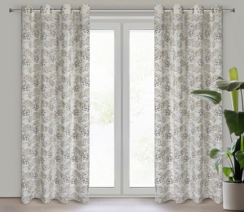 Zasłona 140x250 Mira naturalna ruda gotowa na przelotkach Z10 Eurofirany Zasłona 140x250 Mira naturalna ruda gotowa na przelotkach Z10 Eurofirany
