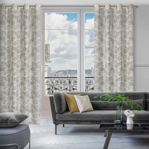 Zasłona 140x250 Mira naturalna ruda gotowa na przelotkach Z10 Eurofirany Zasłona 140x250 Mira naturalna ruda gotowa na przelotkach Z10 Eurofirany