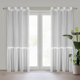 Firana gotowa Alison 140x250 biała na przelotkach Eurofirany