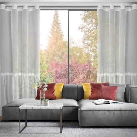 Firana gotowa Alison 140x250 biała na przelotkach Eurofirany Firana gotowa Alison 140x250 biała na przelotkach Eurofirany