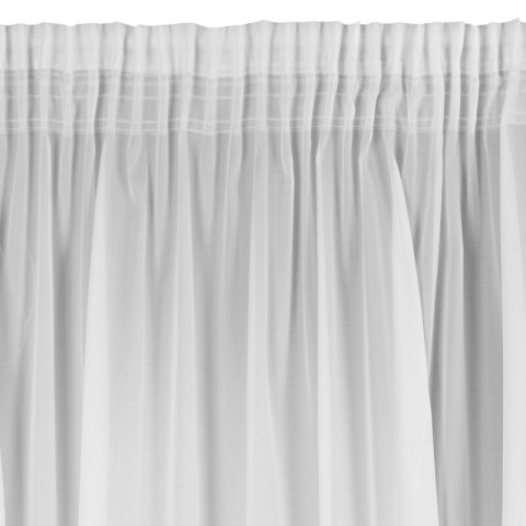 Firana gotowa Kathy 140x270 biała na taśmie + troczek Eurofirany Firana gotowa Kathy 140x270 biała na taśmie + troczek Eurofirany