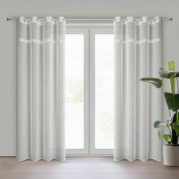 Firana gotowa Keli 140x250 biała na przelotkach Eurofirany