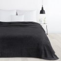 Koc narzuta na fotel typu flano 70x160 czarny z mikrofibry miękki Lori D91 Koc narzuta na fotel typu flano 70x160 czarny z mikrofibry miękki Lori D91