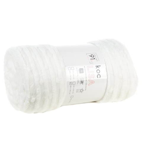 Koc narzuta z mikrofibry 130x170 biały miękki Lisa z wytłaczanym wzorem pasów D91 Koc narzuta z mikrofibry 130x170 biały miękki Lisa z wytłaczanym wzorem pasów D91