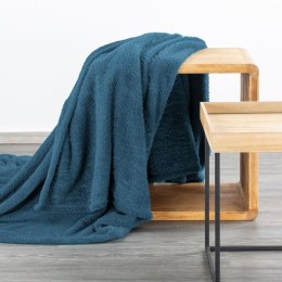 Koc narzuta z mikrofibry typu flano 150x200 turkusowy miękki Lori D91