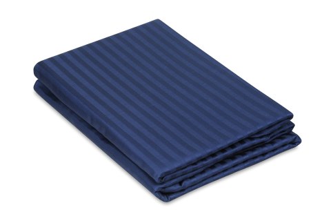 Pościel adamaszkowa 220x200 granatowa 47 jednobarwna 1cm paski Matex Pościel adamaszkowa 220x200 granatowa 47 jednobarwna 1cm paski Matex