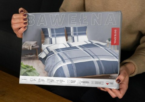 Pościel bawełniana 220x200 kratka niebieska biała 4695 B Bawełna 37 Pościel bawełniana 220x200 kratka niebieska biała 4695 B Bawełna 37