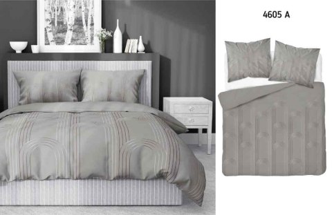 Pościel satynowa 160x200 beżowa gemetria 4605 A Home Satin 64 Pościel satynowa 160x200 beżowa gemetria 4605 A Home Satin 64