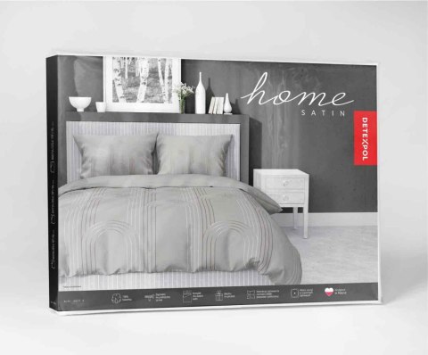 Pościel satynowa 160x200 beżowa gemetria 4605 A Home Satin 64 Pościel satynowa 160x200 beżowa gemetria 4605 A Home Satin 64