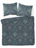 Pościel satynowa 160x200 granatowa turkusowa ornamenty 4600 A Home Satin 64
