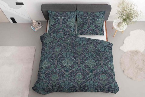 Pościel satynowa 160x200 granatowa turkusowa ornamenty 4600 A Home Satin 64 Pościel satynowa 160x200 granatowa turkusowa ornamenty 4600 A Home Satin 64