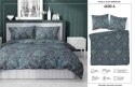 Pościel satynowa 160x200 granatowa turkusowa ornamenty 4600 A Home Satin 64