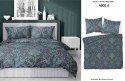 Pościel satynowa 160x200 granatowa turkusowa ornamenty 4600 A Home Satin 64