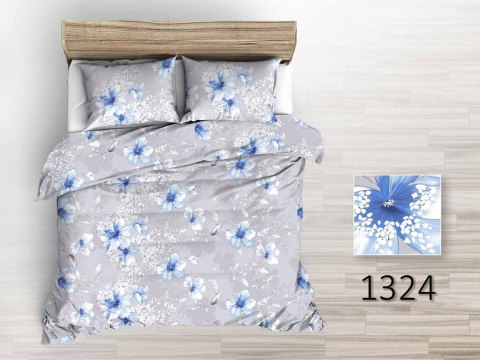 Pościel z kory 160x200 szara niebieskie kwiaty 1324N Koralove Darymex Pościel z kory 160x200 szara niebieskie kwiaty 1324N Koralove Darymex
