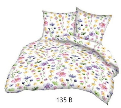 Poszewka bawełniana 40x40 biała łączka kolorowe kwiatki 135b bawełna Max Poszewka bawełniana 40x40 biała łączka kolorowe kwiatki 135b bawełna Max